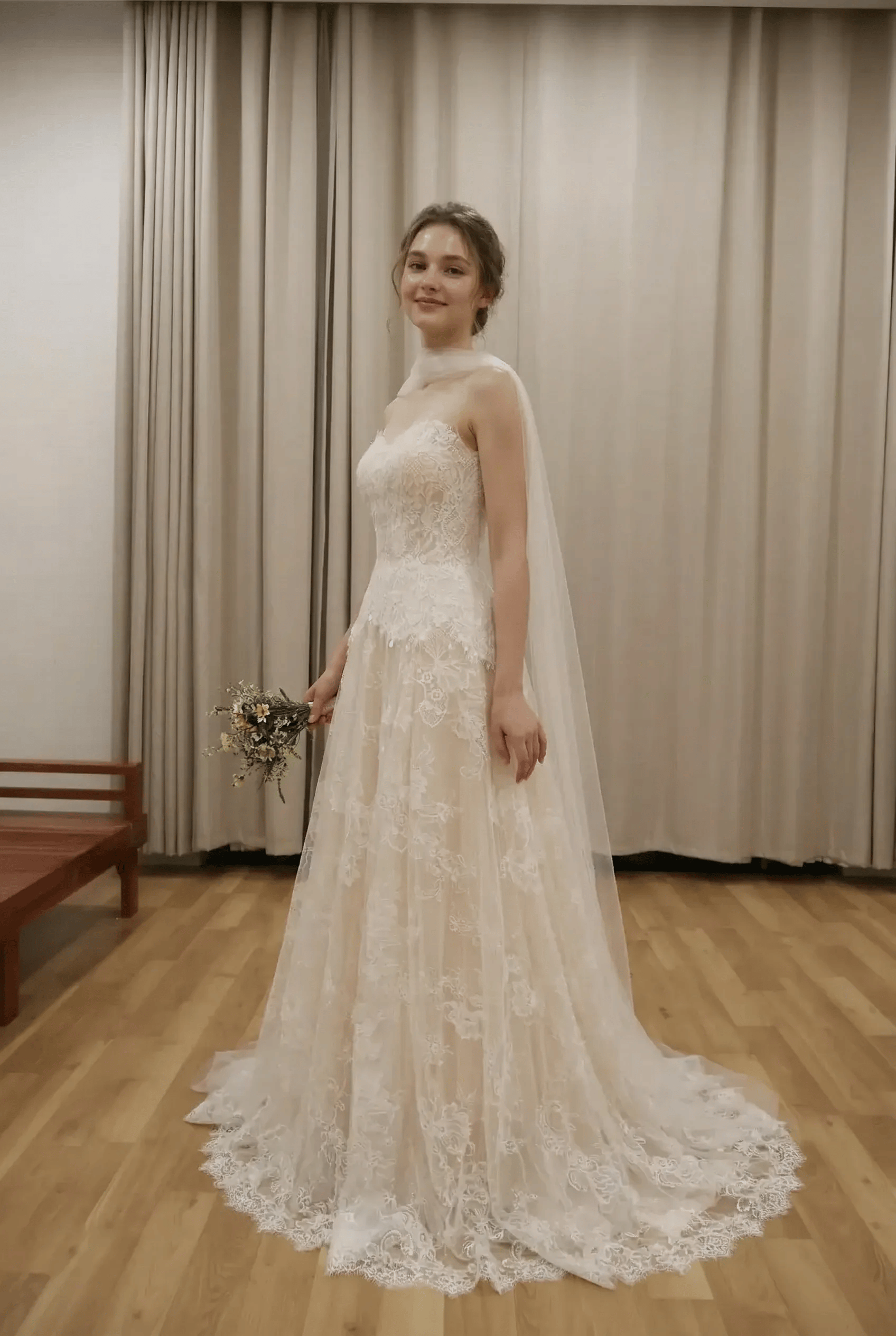 a line wedding dress