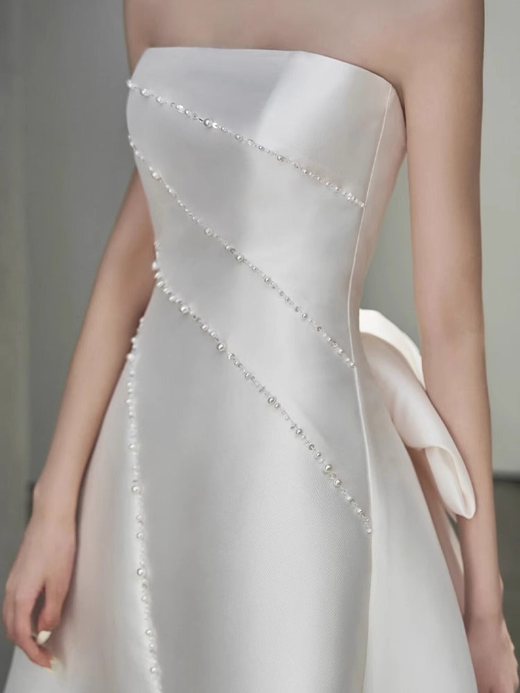 satin wedding dress