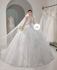 Tu Linh Boutique áo cưới Áo Cưới Cổ V tay Dài