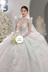 Tu Linh Boutique áo cưới Áo Cưới Cổ V tay Dài