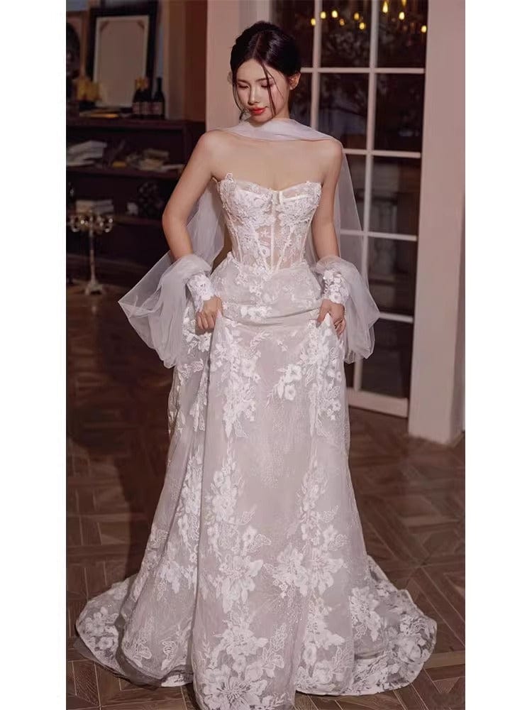 Tú Linh Boutique áo cưới Áo Cưới chữ A Calista