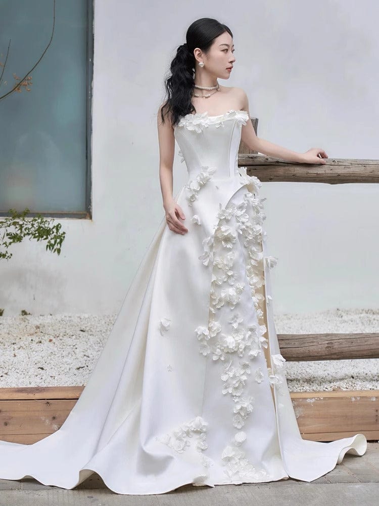 Tu Linh Boutique áo cưới Áo Cưới Đi Bàn Đơn Giản Sunflower