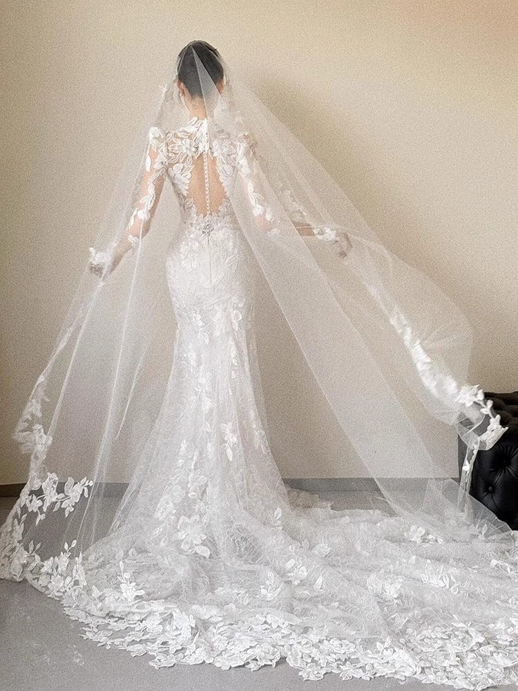 Tu Linh Boutique áo cưới Áo Cưới Đuôi Cá Tay Dài Cách Điệu