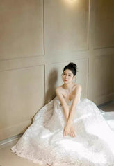 Tu Linh Boutique Áo Cưới Hai Dây Kết Cườm Thủ Công