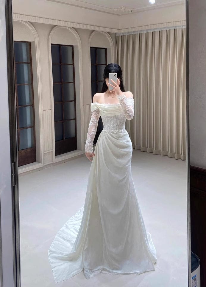 Tu Linh Boutique Áo Cưới Tay Dài Đắp Ren