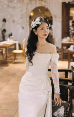 Tu Linh Boutique Áo Cưới Tay Dài Đắp Ren