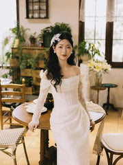 Tu Linh Boutique Áo Cưới Tay Dài Đắp Ren