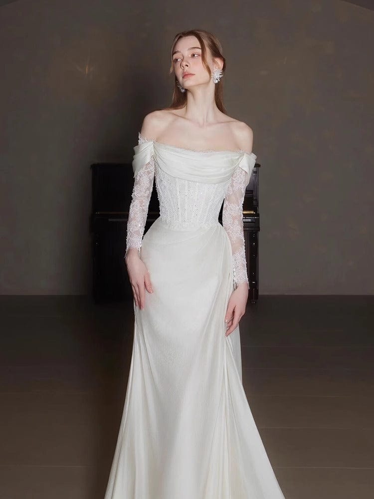 Tu Linh Boutique Áo Cưới Tay Dài Đắp Ren