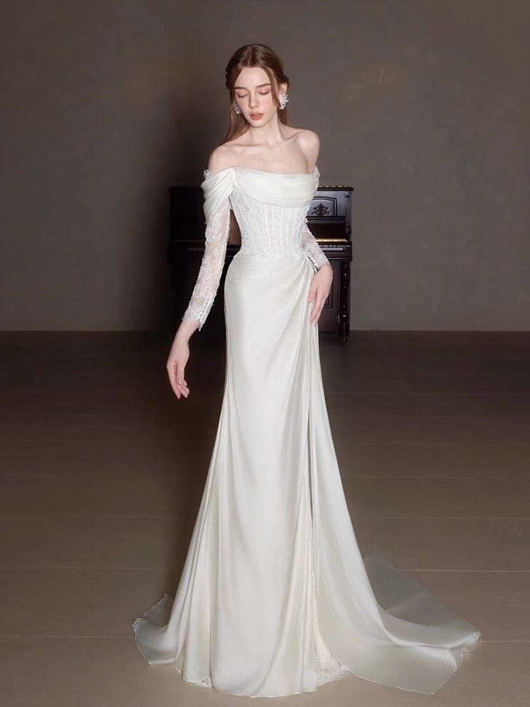 Tu Linh Boutique Áo Cưới Tay Dài Đắp Ren