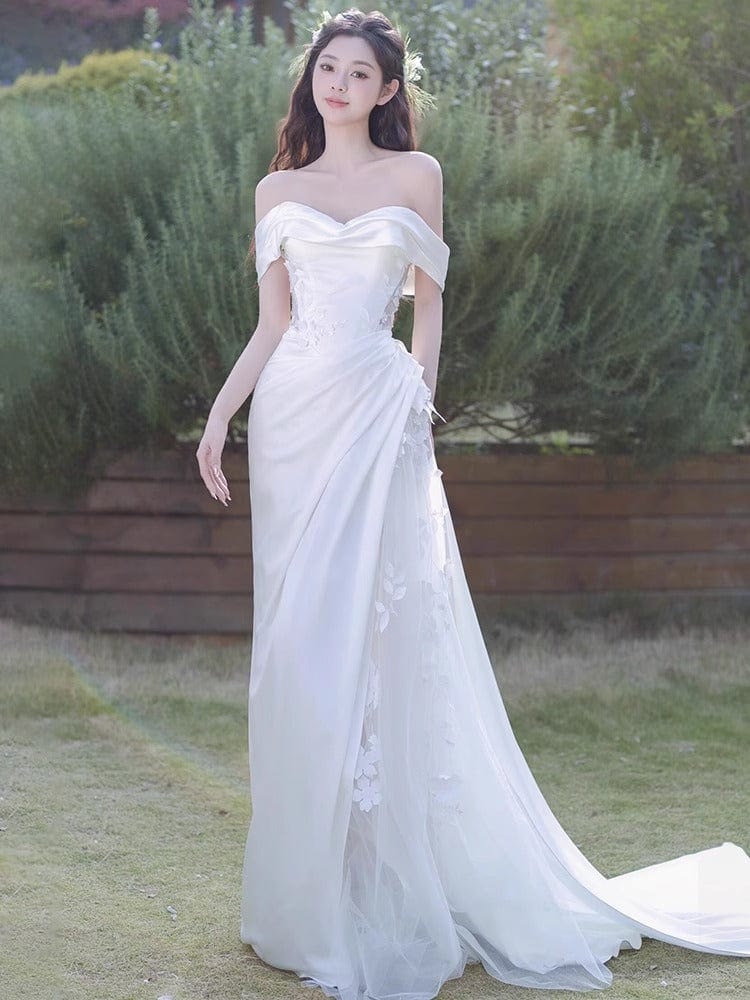 Tu Linh Boutique Áo cưới Tay Ngắn Cổ V