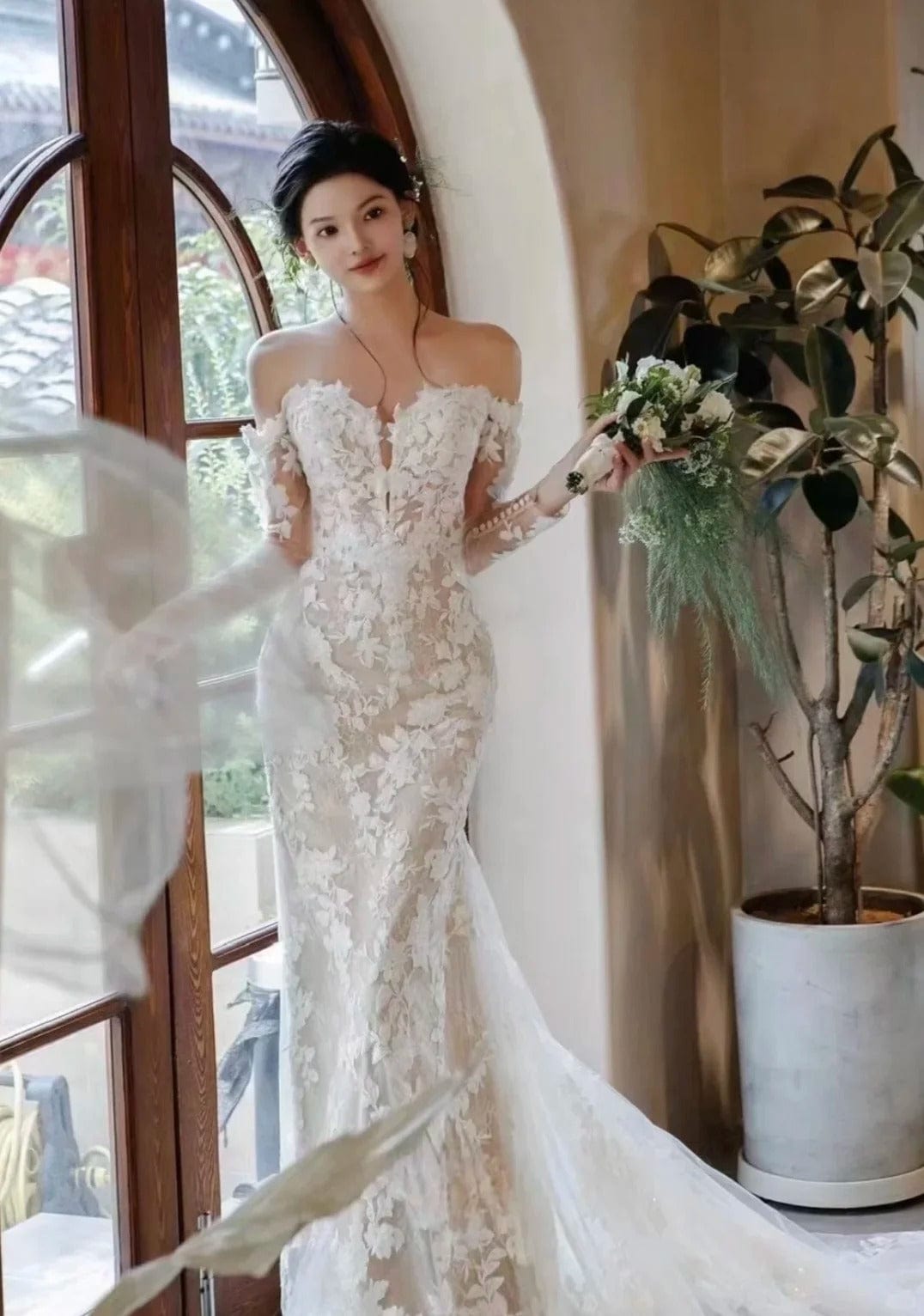 Tu Linh Boutique Váy Cưới Đuôi Cá Genevieve