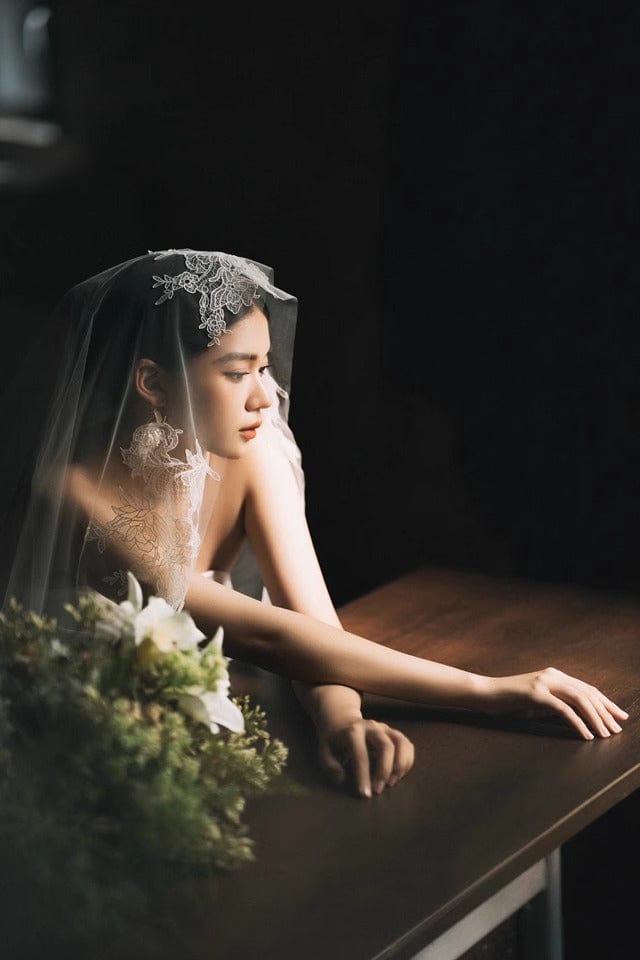 Tú Linh Boutique voan cài tóc cô dâu Voan cài tóc cô dâu Muriel