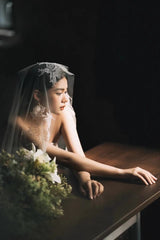 Tú Linh Boutique voan cài tóc cô dâu Voan cài tóc cô dâu Muriel