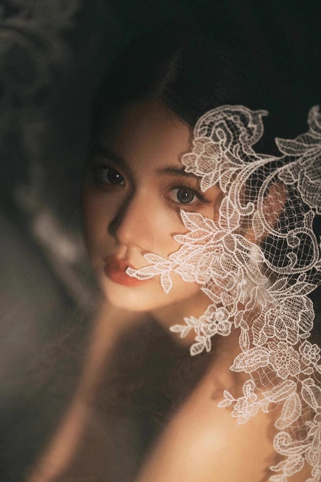 Tú Linh Boutique voan cài tóc cô dâu Voan cài tóc cô dâu Muriel