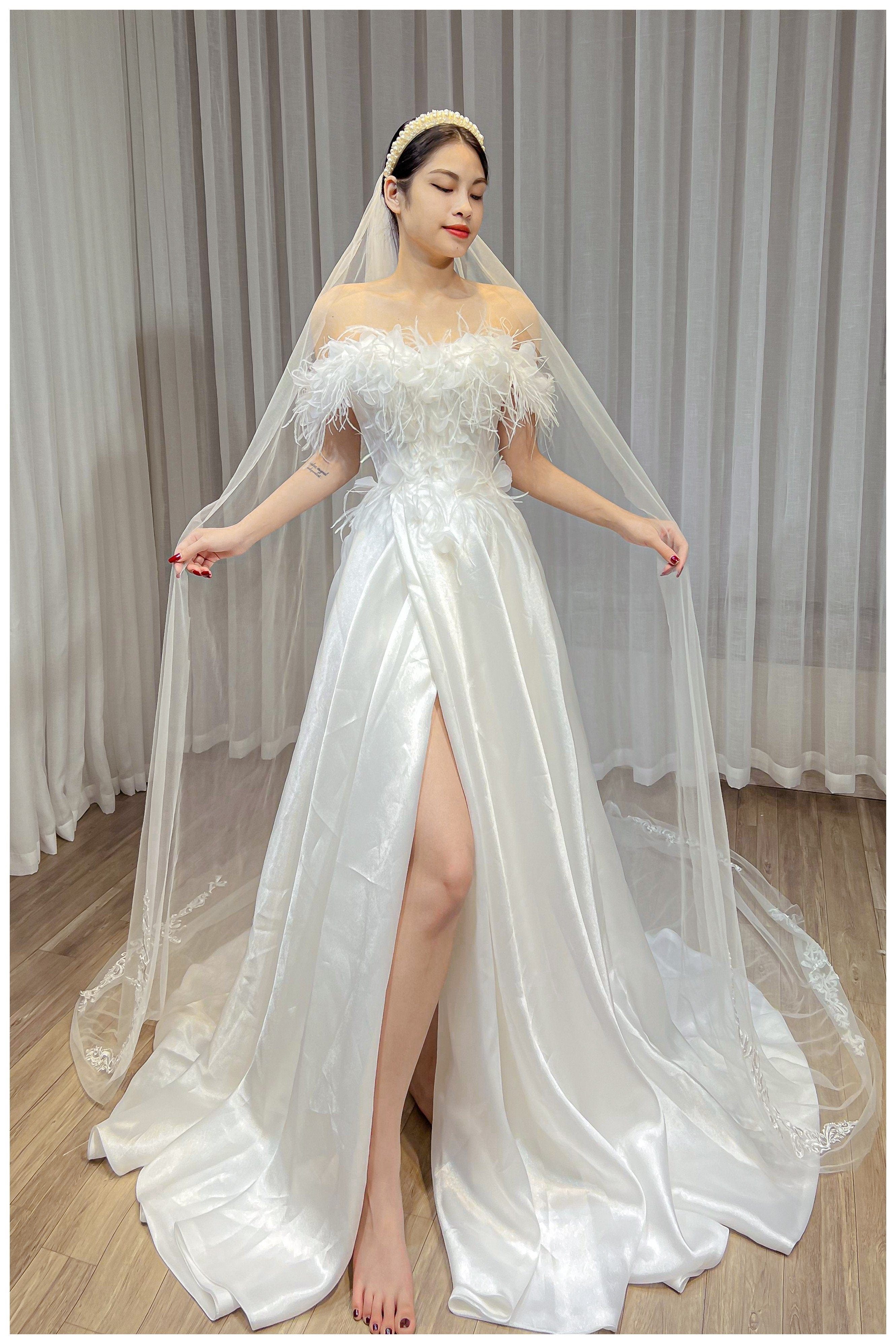 Tu Linh Boutique áo cưới Áo Cưới Dài Tay Phối Ren