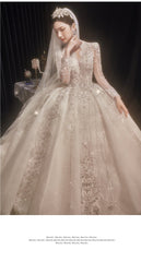 Tu Linh Boutique áo cưới Áo Cưới Đính Tay Dài Thân Mỏng