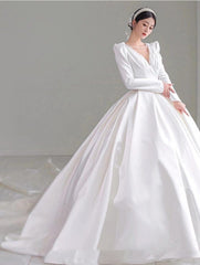 Tu Linh Boutique áo cưới Áo Cưới Tay Dài Cổ V