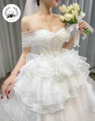 Tu Linh Boutique Áo Cưới Công Chúa Vai Ngang