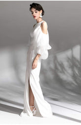 Tu Linh Boutique áo cưới Váy Cưới Đơn Giản Tay Bồng Morela