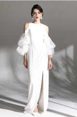 Tu Linh Boutique áo cưới Váy Cưới Đơn Giản Tay Bồng Morela