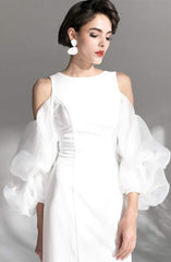 Tu Linh Boutique áo cưới Váy Cưới Đơn Giản Tay Bồng Morela