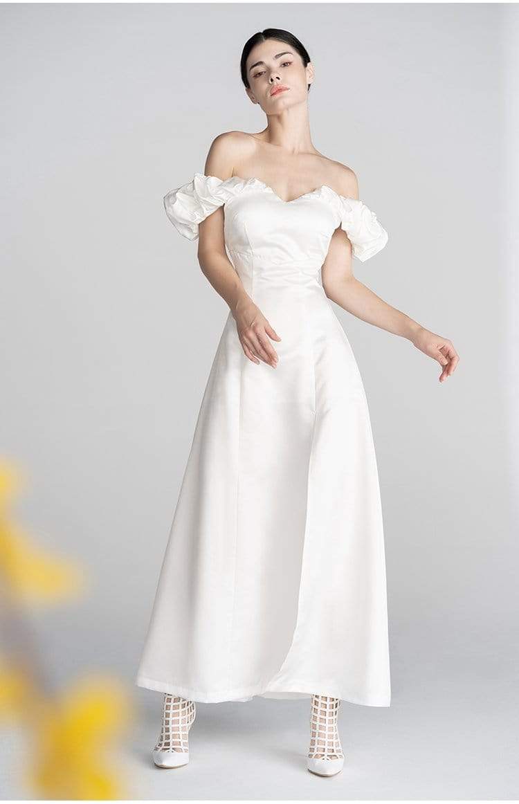 Tu Linh Boutique áo cưới Váy Cưới Đi Bàn Đơn Giản Flora