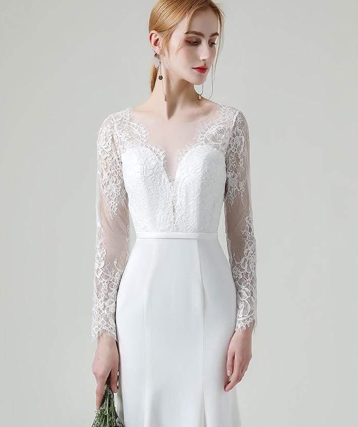 Tu Linh Boutique áo cưới Váy Cưới Đuôi Cá Đơn Giản