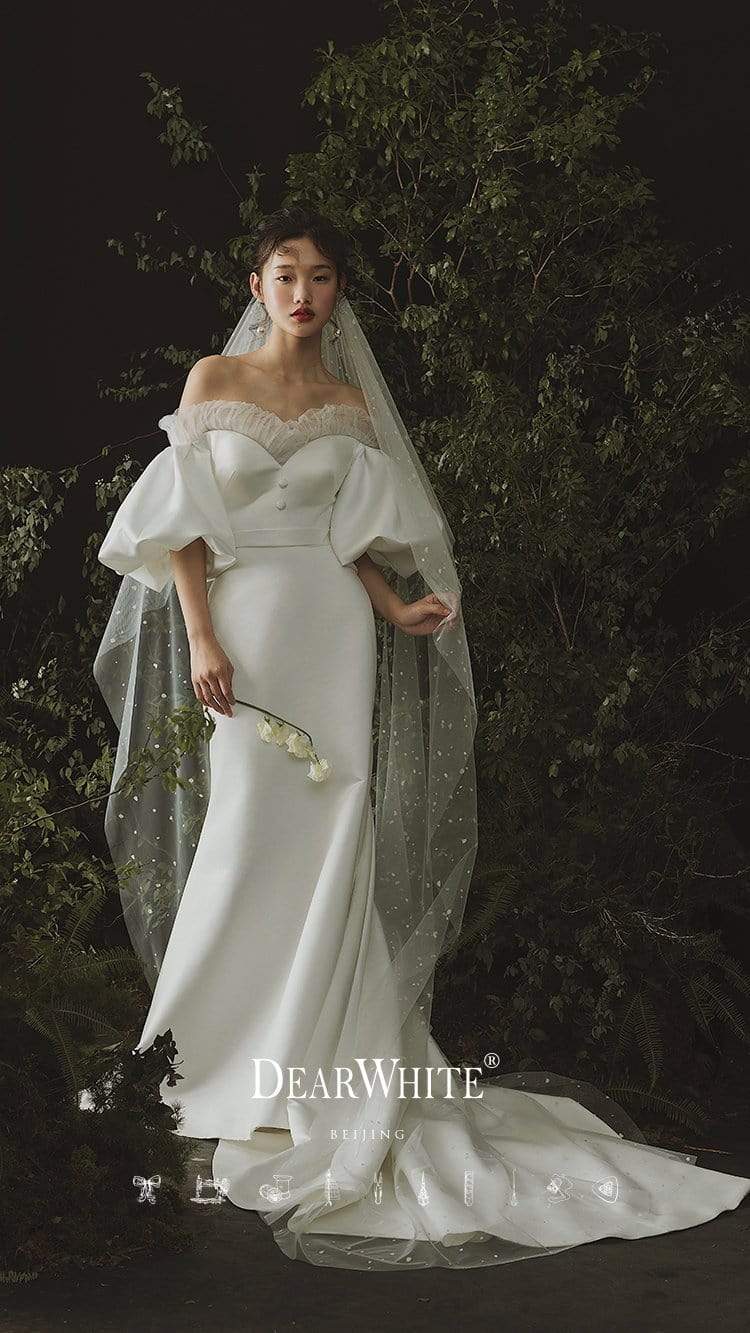 Tu Linh Boutique áo cưới Váy Cưới Đuôi Cá Phi Bóng Iris