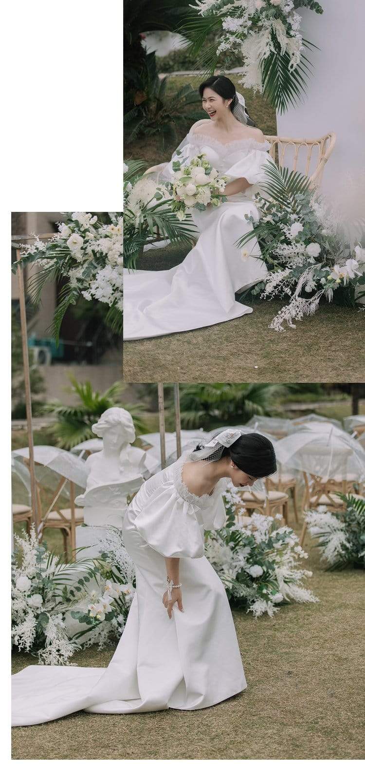 Tu Linh Boutique áo cưới Váy Cưới Đuôi Cá Phi Bóng Iris