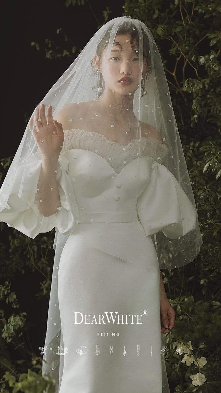 Tu Linh Boutique áo cưới Váy Cưới Đuôi Cá Phi Bóng Iris