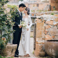 Tu Linh Boutique áo cưới Váy Cưới Trắng Đơn Giản 02