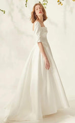 Tu Linh Boutique áo cưới Váy Cưới Trắng Đơn Giản 05