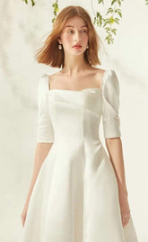 Tu Linh Boutique áo cưới Váy Cưới Trắng Đơn Giản 05