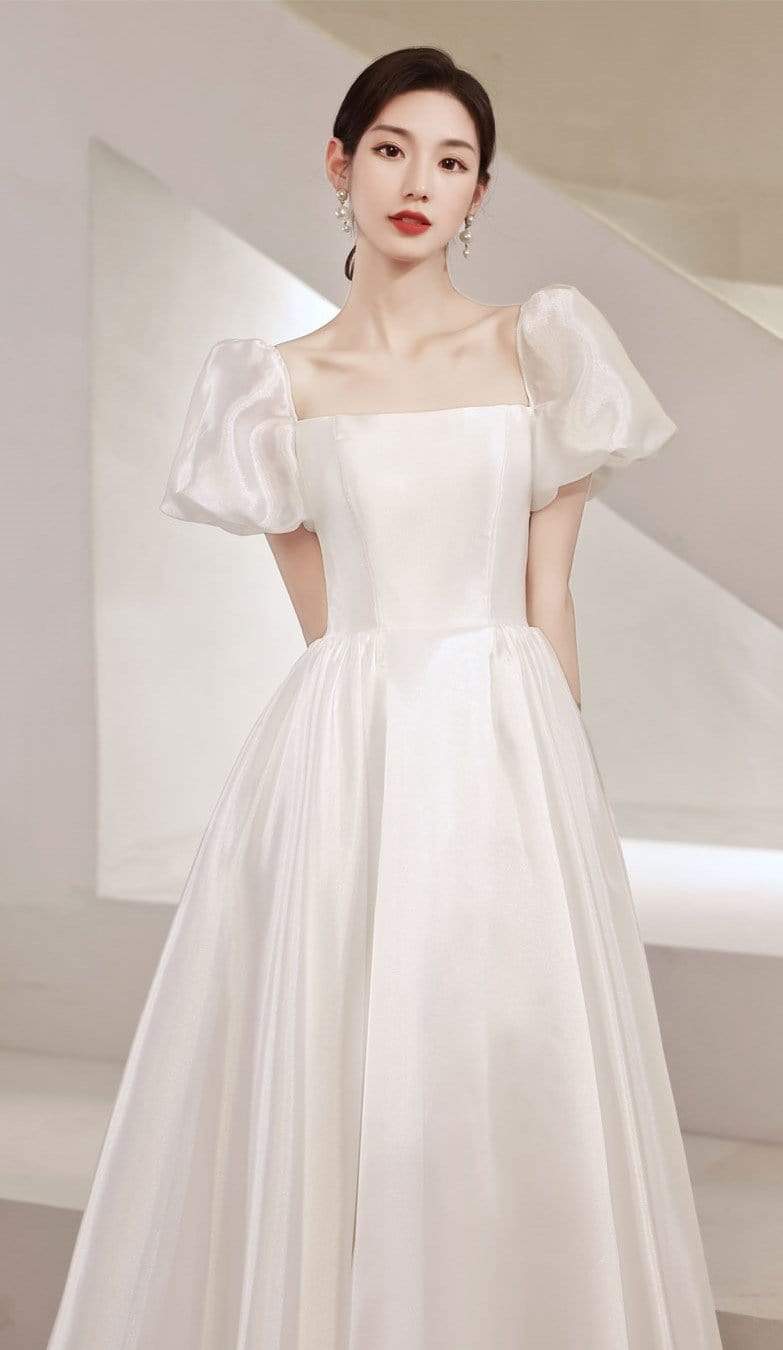 Tu Linh Boutique áo cưới Váy Cưới Trắng Đơn Giản Josie