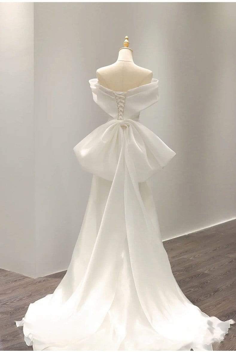 Tu Linh Boutique áo cưới Váy Cưới Trắng Đơn Giản Rosa