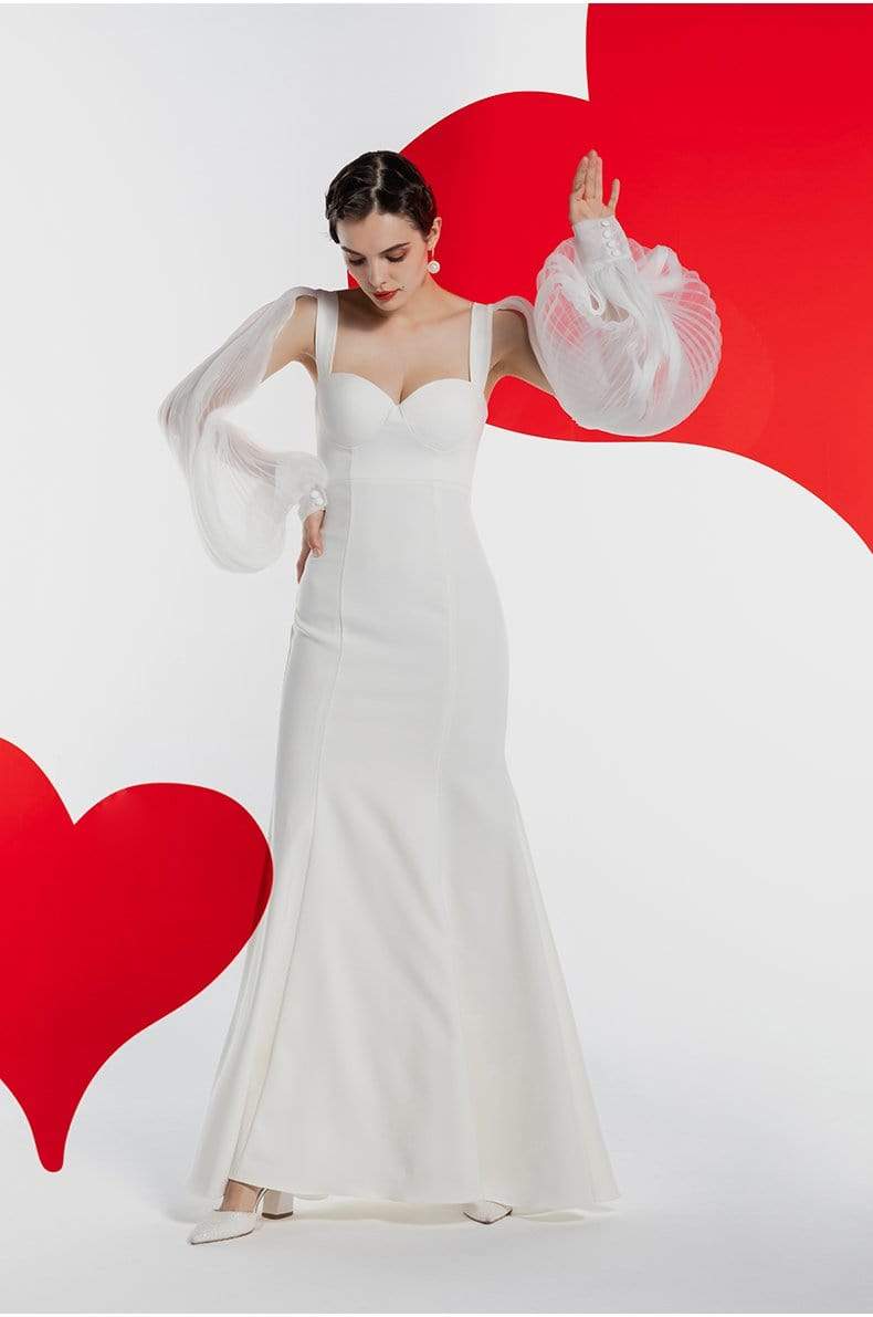 Tu Linh Boutique Váy Cưới Đuôi Cá Đơn Giản Flora