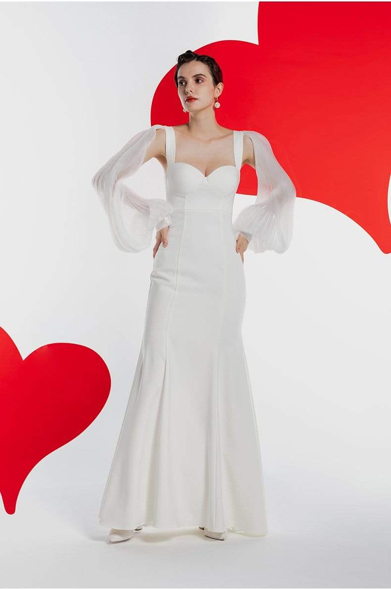 Tu Linh Boutique Váy Cưới Đuôi Cá Đơn Giản Flora