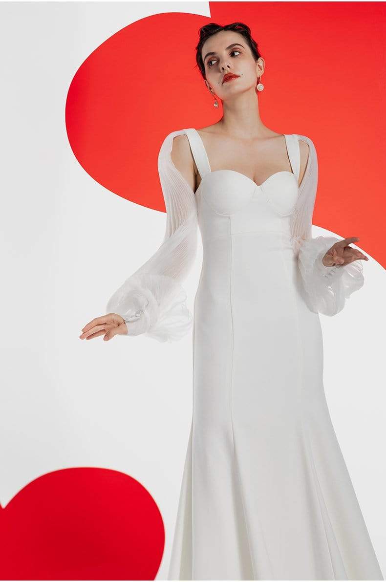 Tu Linh Boutique Váy Cưới Đuôi Cá Đơn Giản Flora