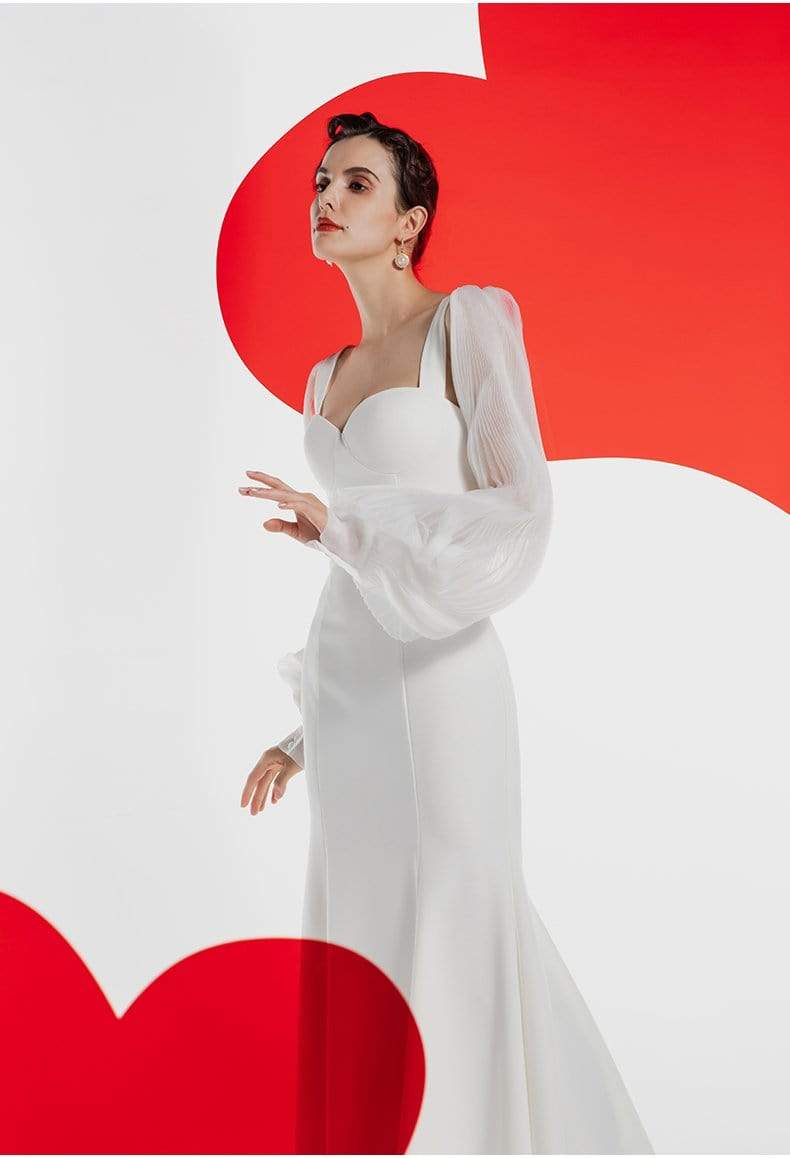 Tu Linh Boutique Váy Cưới Đuôi Cá Đơn Giản Flora