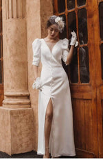 Tu Linh Boutique Váy Cưới Trắng Đơn Giản 07