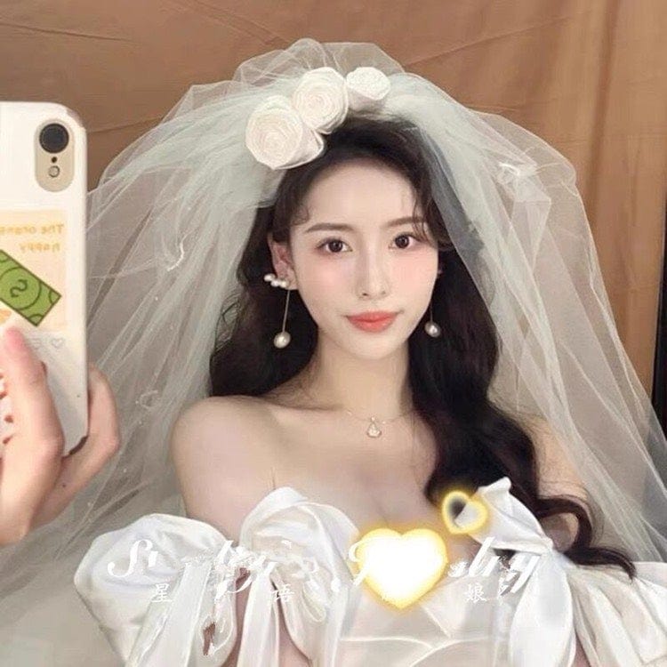 Tú Linh Boutique voan cài tóc cô dâu Voan cài tóc cô dâu Amelinda