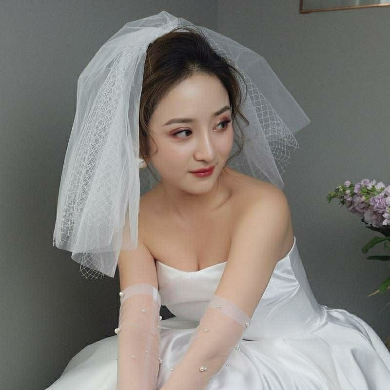 Tú Linh Boutique voan cài tóc cô dâu Voan cài tóc cô dâu Belinda