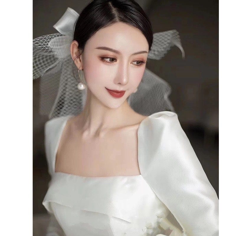 Tú Linh Boutique voan cài tóc cô dâu Voan cài tóc cô dâu Calliope