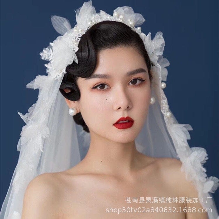 Tú Linh Boutique voan cài tóc cô dâu Voan cài tóc cô dâu Eirlys