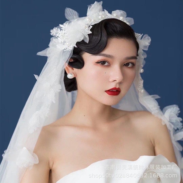 Tú Linh Boutique voan cài tóc cô dâu Voan cài tóc cô dâu Eirlys