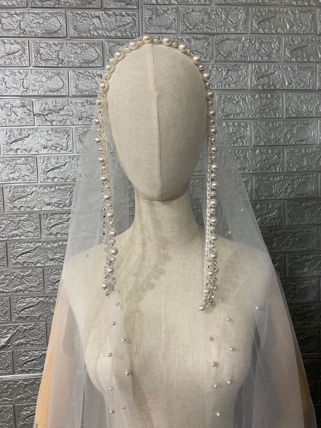 Tú Linh Boutique voan cài tóc cô dâu Voan cài tóc cô dâu Fidelma