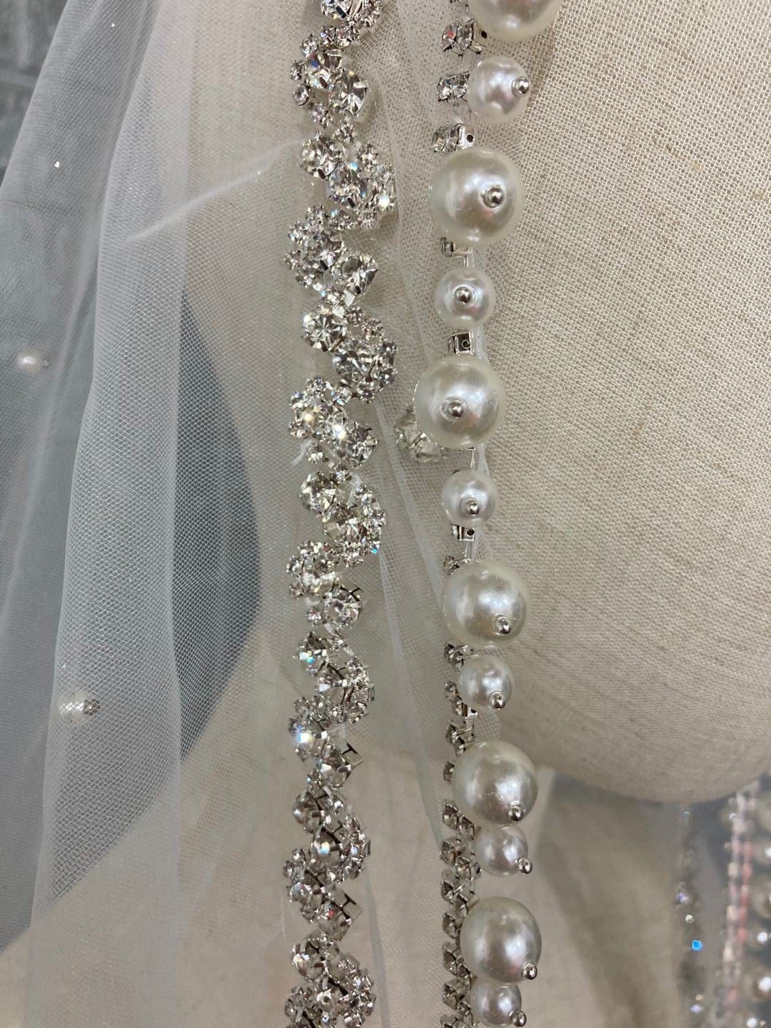 Tú Linh Boutique voan cài tóc cô dâu Voan cài tóc cô dâu Fidelma