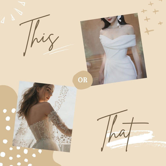 váy cưới trễ vai