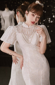 Tu Linh Boutique áo cưới Áo Cưới Tay Phồng Hoa Nhí